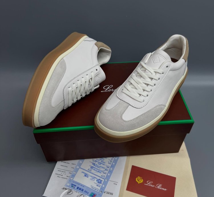 Loro Piana Tennis Walk Sneaker white