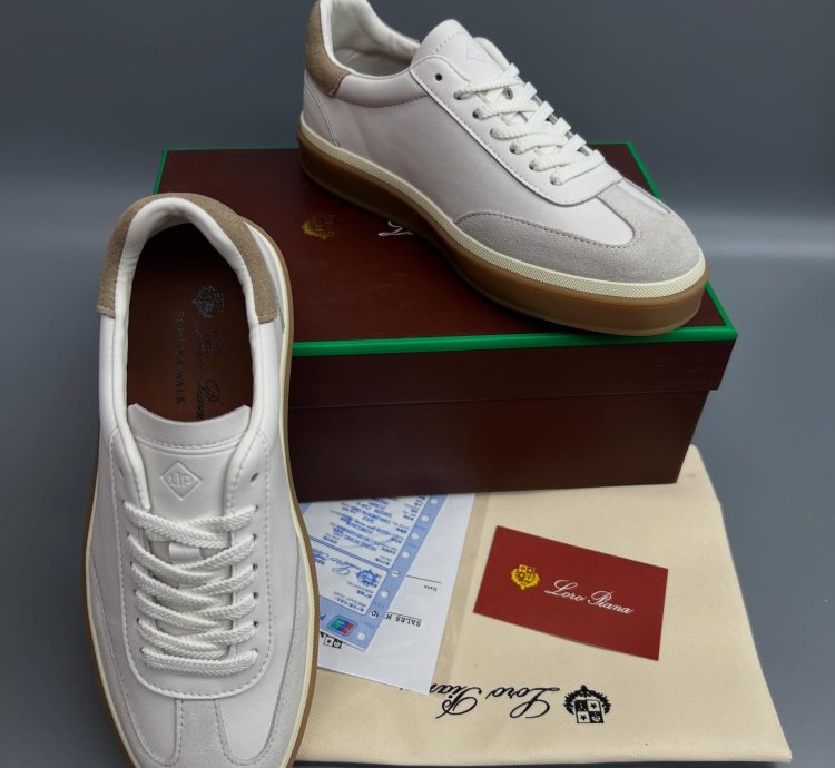 Loro Piana Tennis Walk Sneaker white