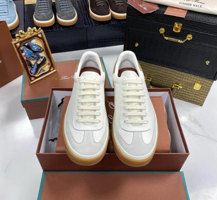 Loro Piana Tennis Walk Sneaker white