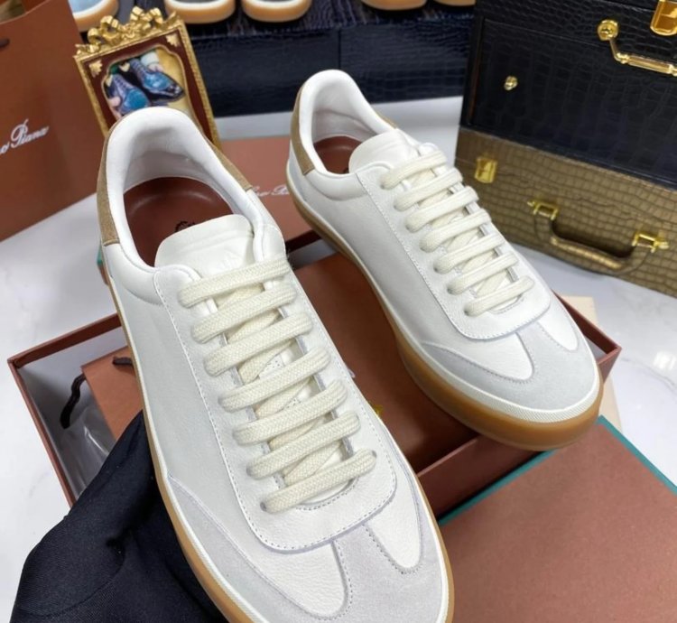 Loro Piana Tennis Walk Sneaker white