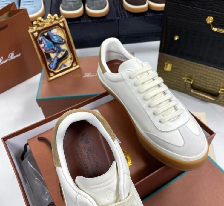 Loro Piana Tennis Walk Sneaker white