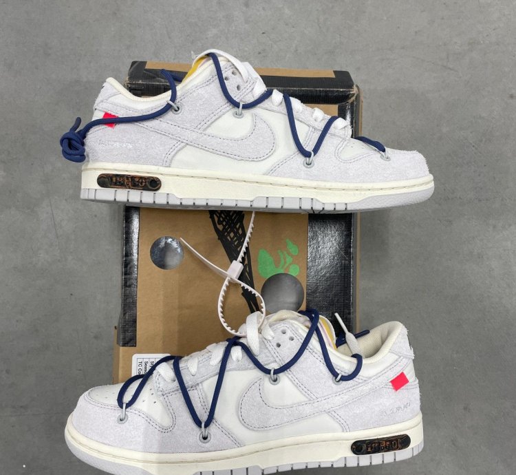 Size 8 5 - Nike Dunk Low Off-white Lot 18 Suede New Ds