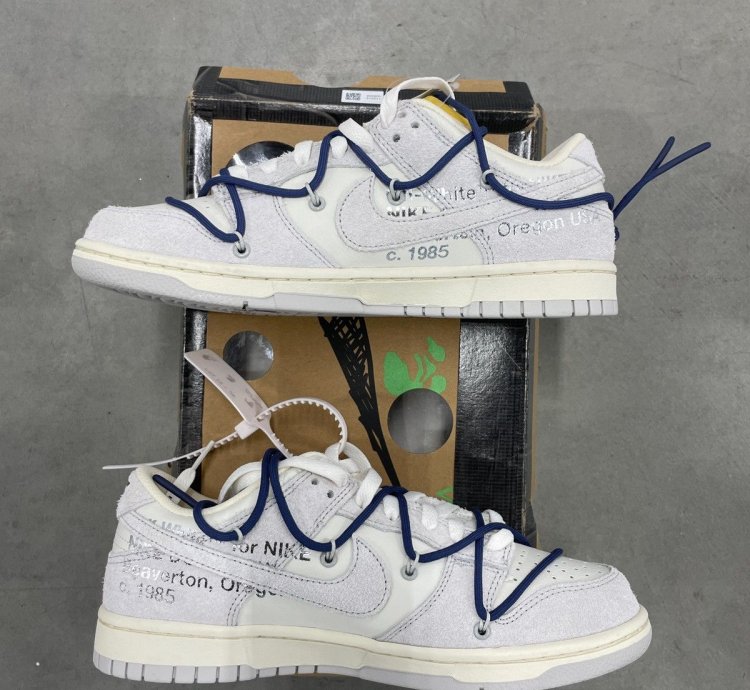 Size 8 5 - Nike Dunk Low Off-white Lot 18 Suede New Ds