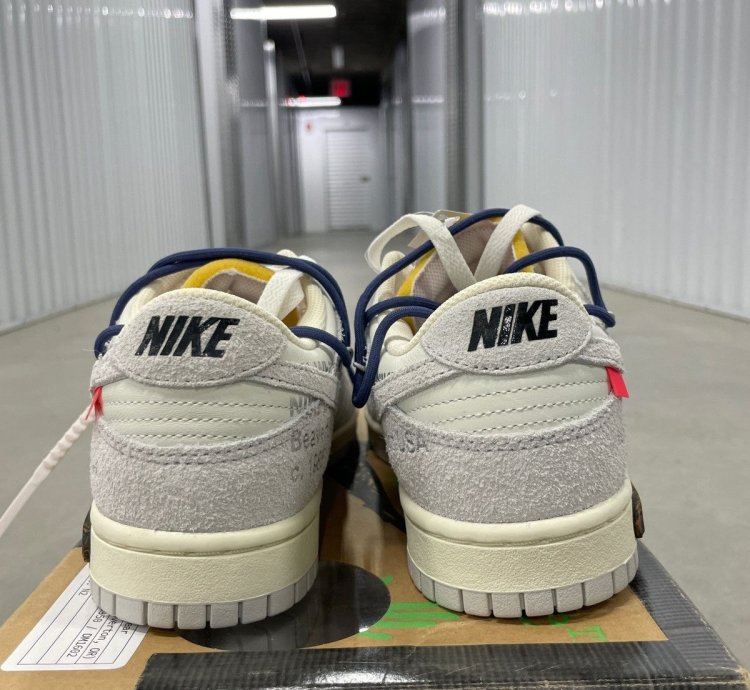 Size 8 5 - Nike Dunk Low Off-white Lot 18 Suede New Ds