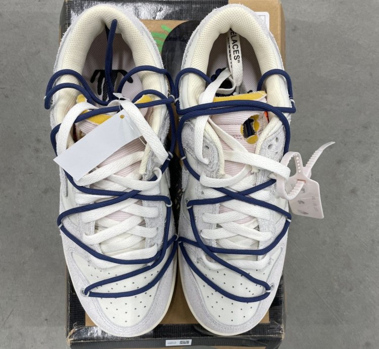 Size 8 5 - Nike Dunk Low Off-white Lot 18 Suede New Ds