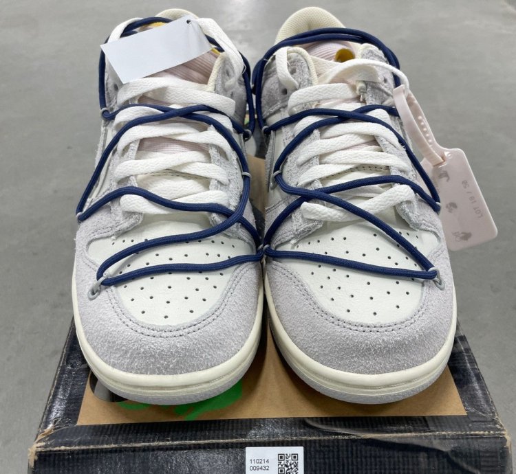 Size 8 5 - Nike Dunk Low Off-white Lot 18 Suede New Ds