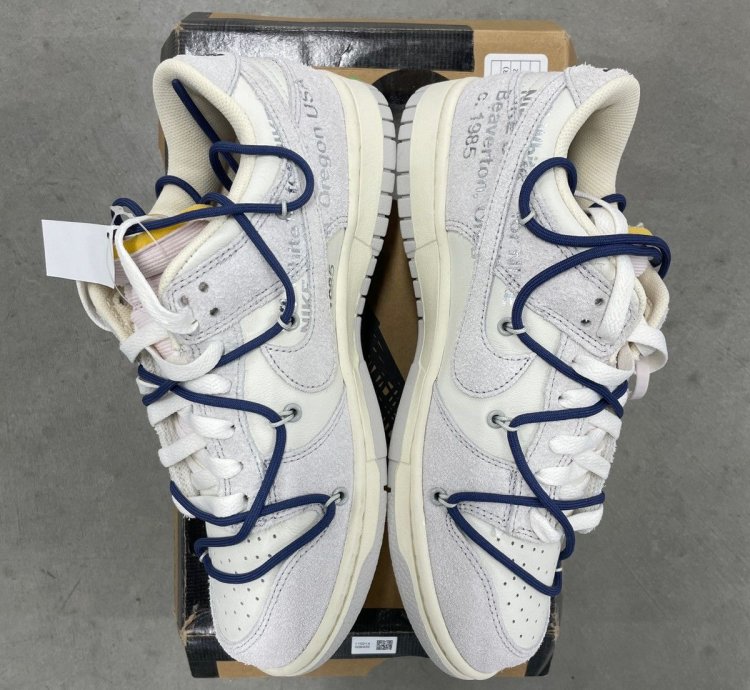 Size 8 5 - Nike Dunk Low Off-white Lot 18 Suede New Ds