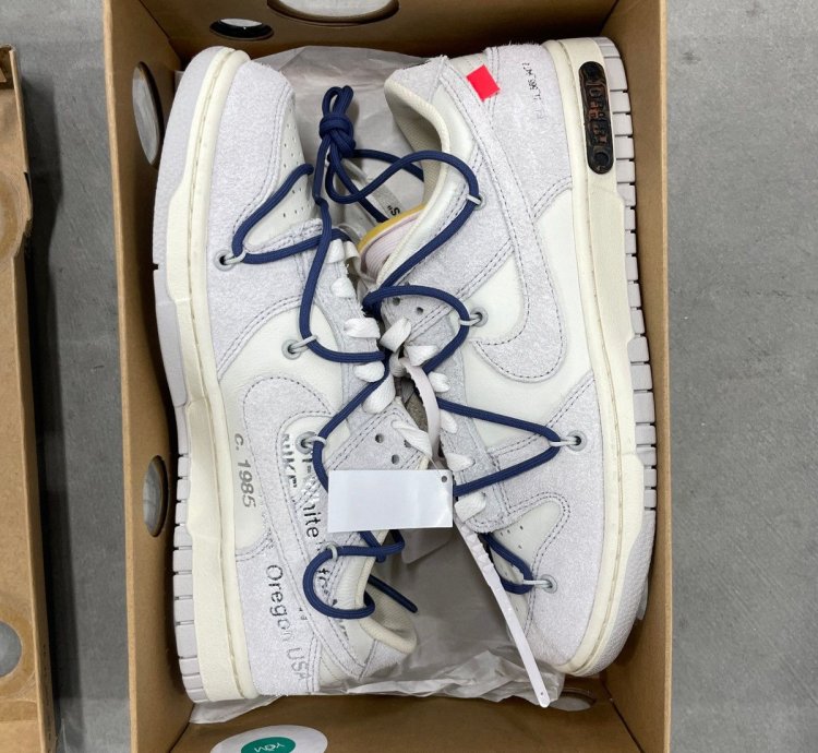 Size 8 5 - Nike Dunk Low Off-white Lot 18 Suede New Ds