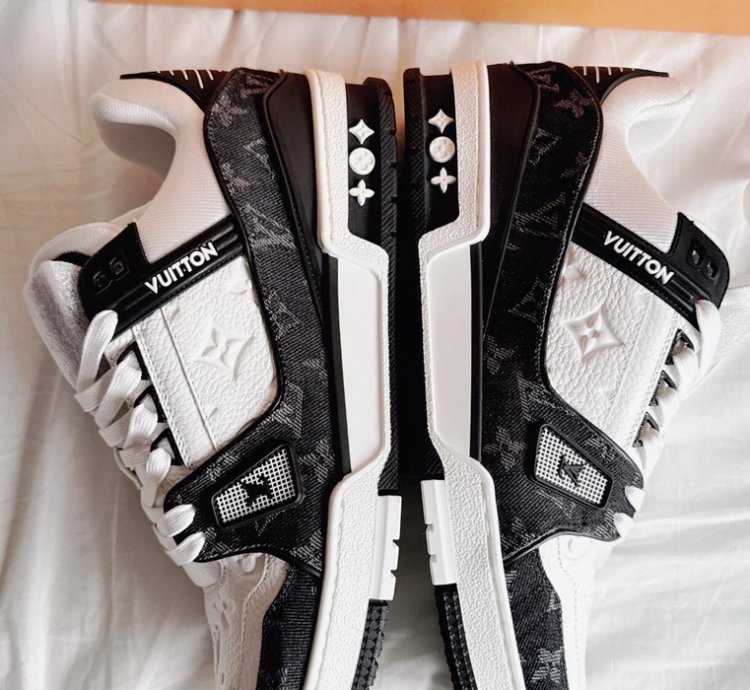 Lv Trainer Sneaker black White Monogram
