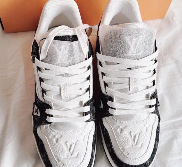 Lv Trainer Sneaker black White Monogram
