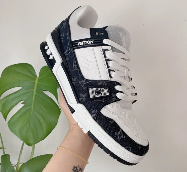 Lv Trainer Sneaker black White Monogram
