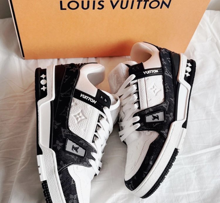 Lv Trainer Sneaker black White Monogram