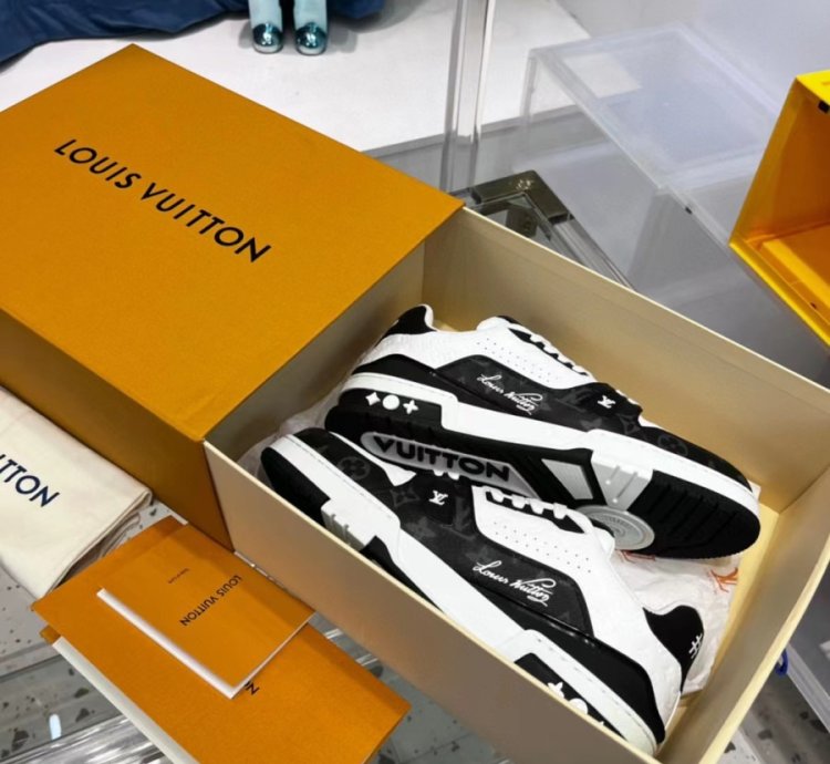 Lv Trainer Sneaker black White Monogram