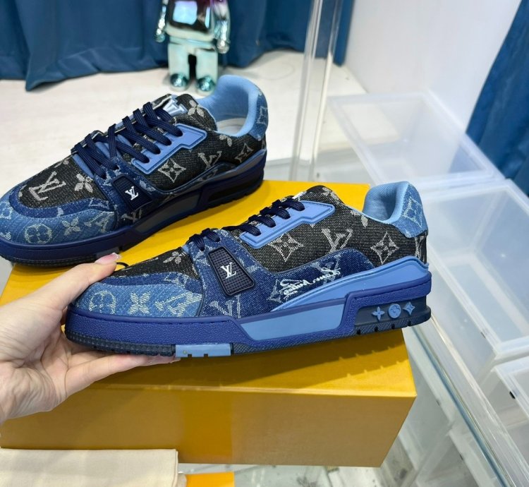 Iv Trainer Sneaker blue Black Denim Monogram