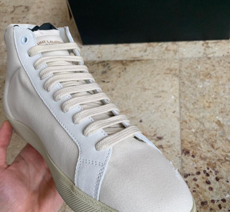 Sl06 20 Embroidered Logo Sneakers In Panna Milk