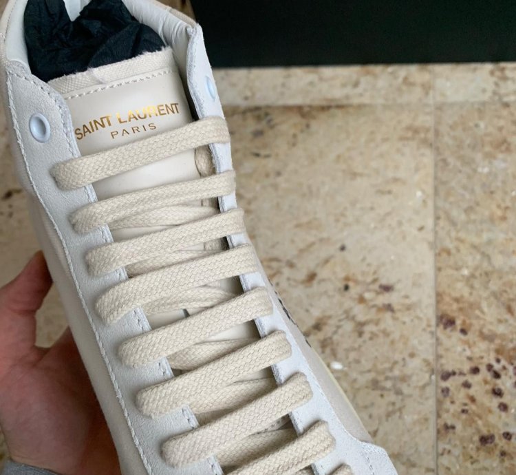 Sl06 20 Embroidered Logo Sneakers In Panna Milk
