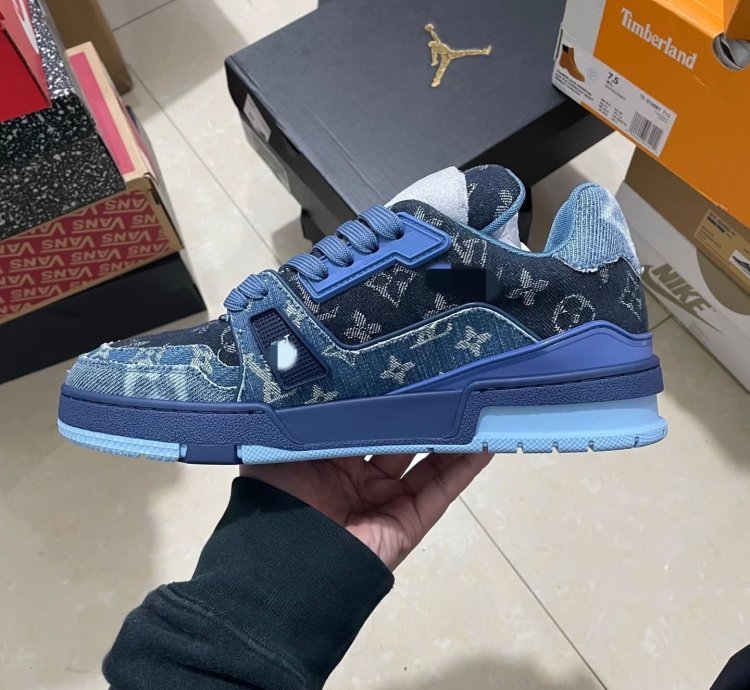Iv Trainer Sneaker blue Black Denim Monogram