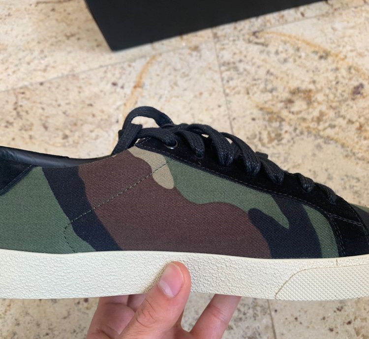 Sl06 Low Top Signature Logo Sneakers In Camo