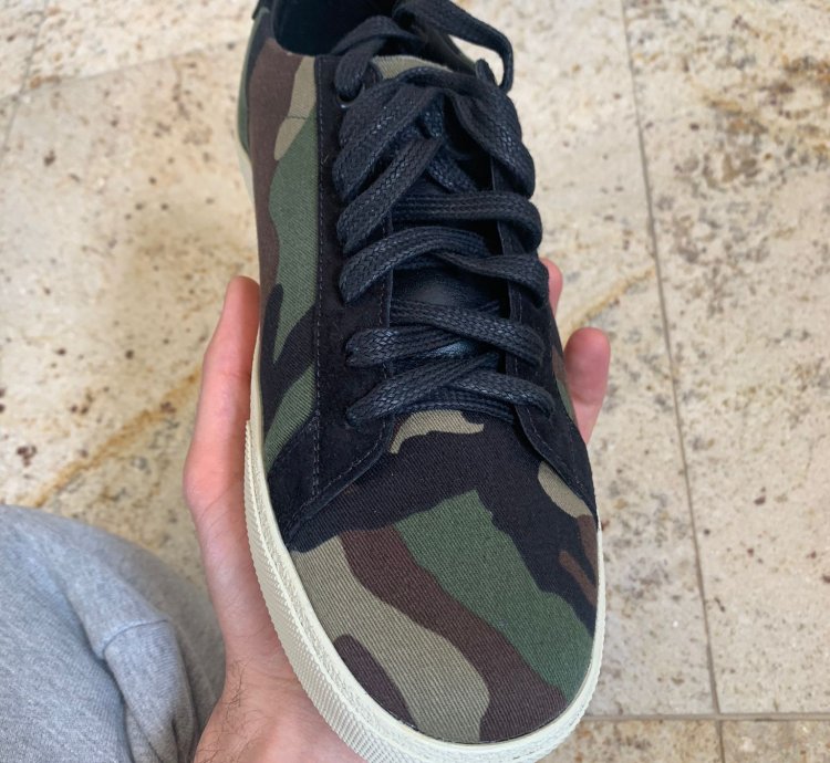 Sl06 Low Top Signature Logo Sneakers In Camo