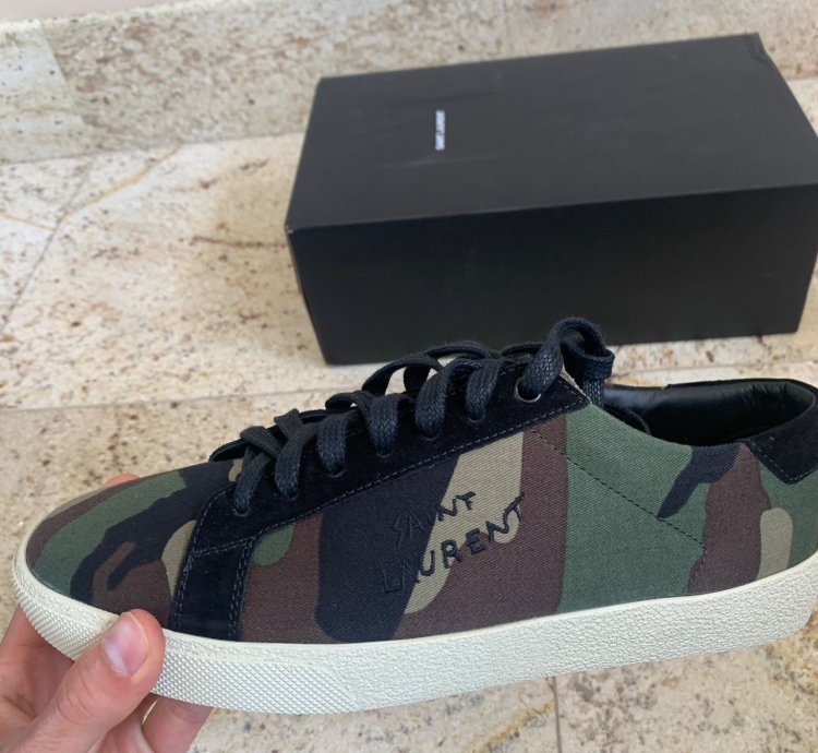 Sl06 Low Top Signature Logo Sneakers In Camo