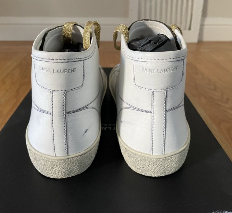 Ss16 Surf Sound Gold Laced Studded Distressed Sneakers