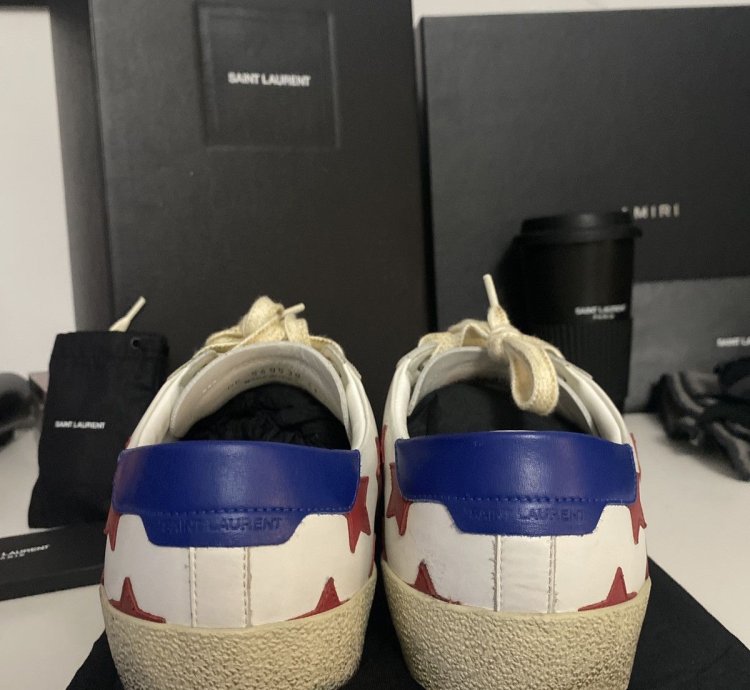 Star Print Leather Sneaker