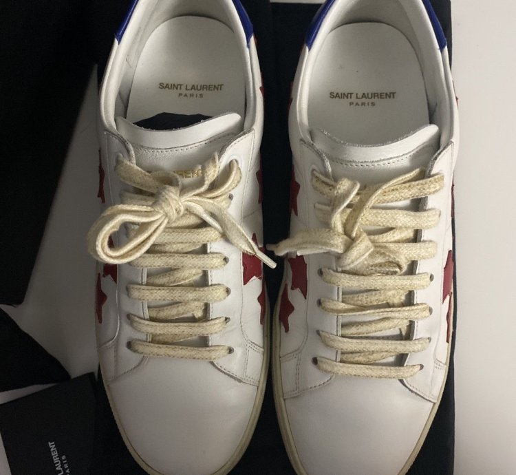 Star Print Leather Sneaker