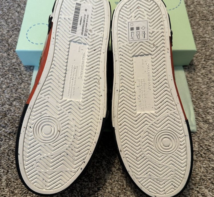 Us 10 Off-white Vulcanized Low Arrow White Black