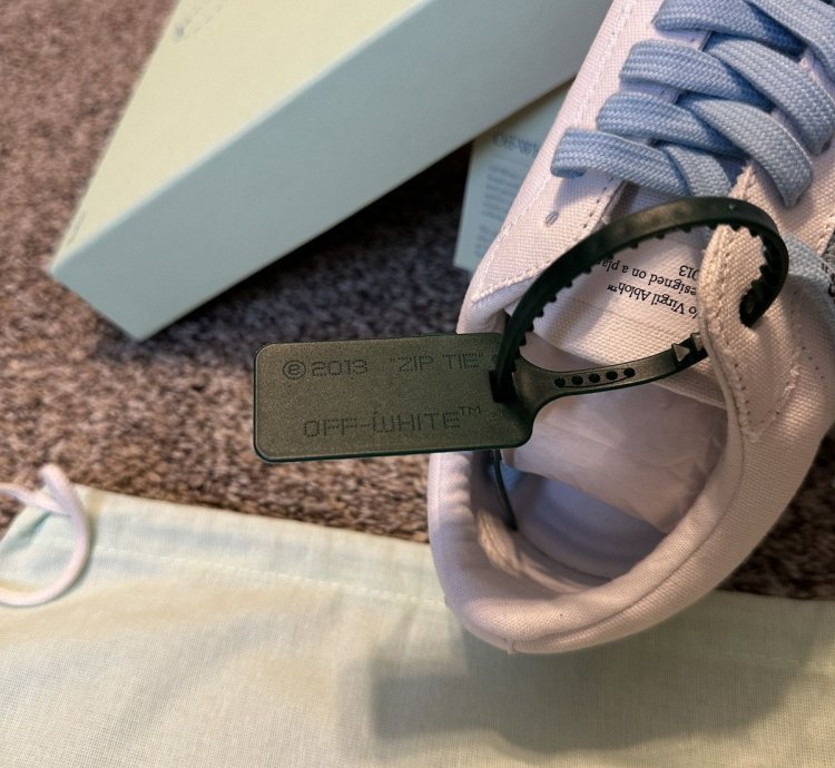 Us 8 Off-white Vulcanized Low Canvas White Light Blue
