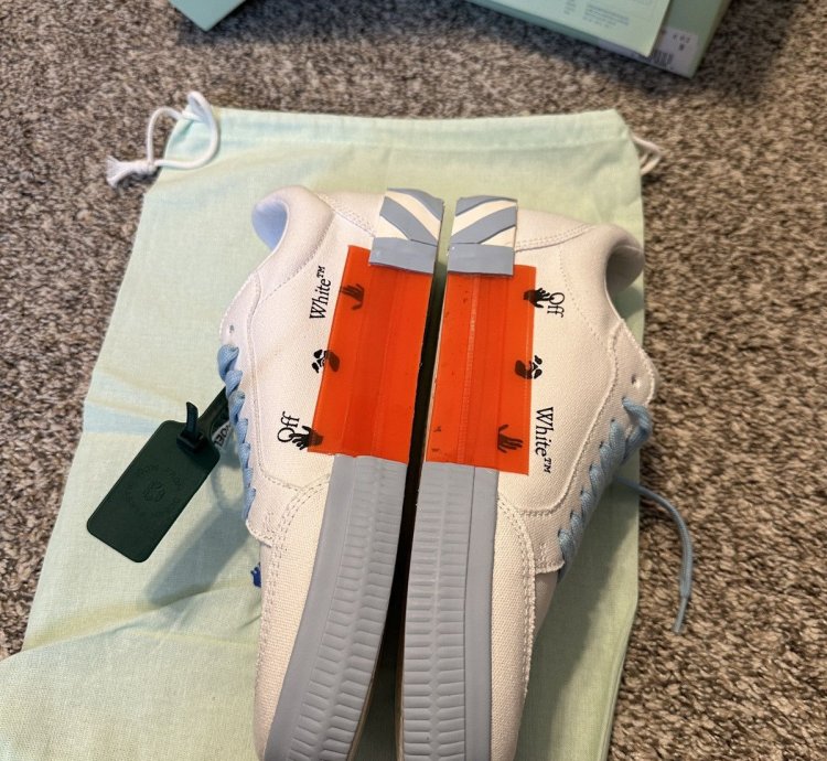 Us 8 Off-white Vulcanized Low Canvas White Light Blue