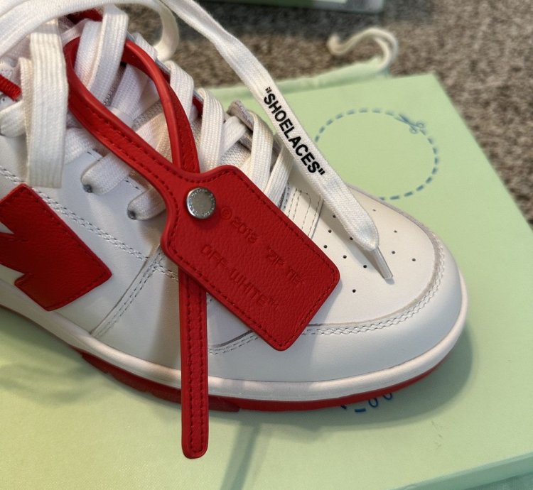 Us 9 Off-white Out Of Office Calf Leather White Red