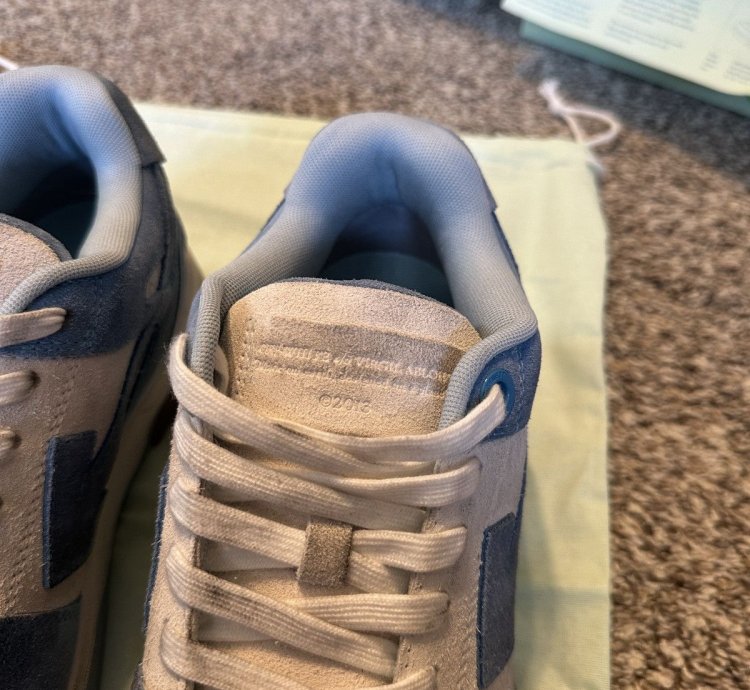 Us 9 Off-white Out Of Office Vintage Suede Light Blue