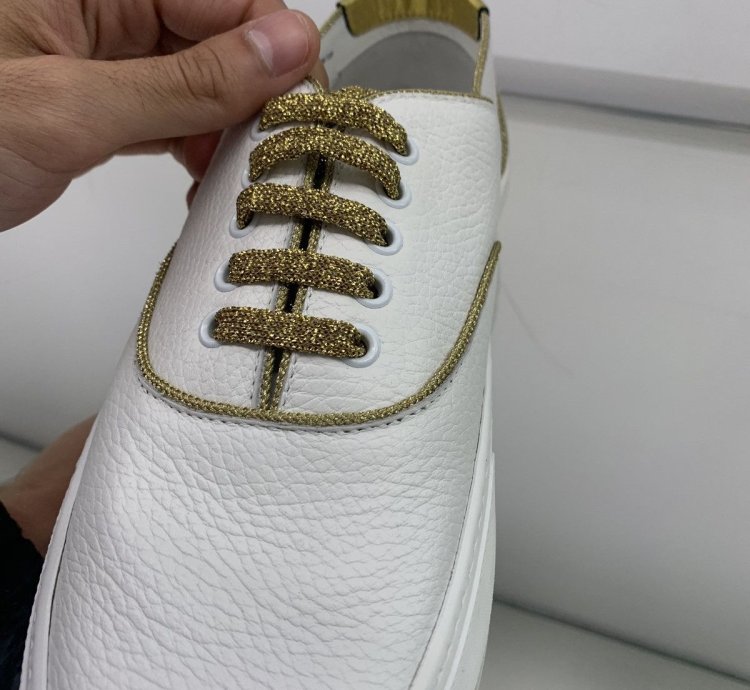 Venice Low Top In White Gold