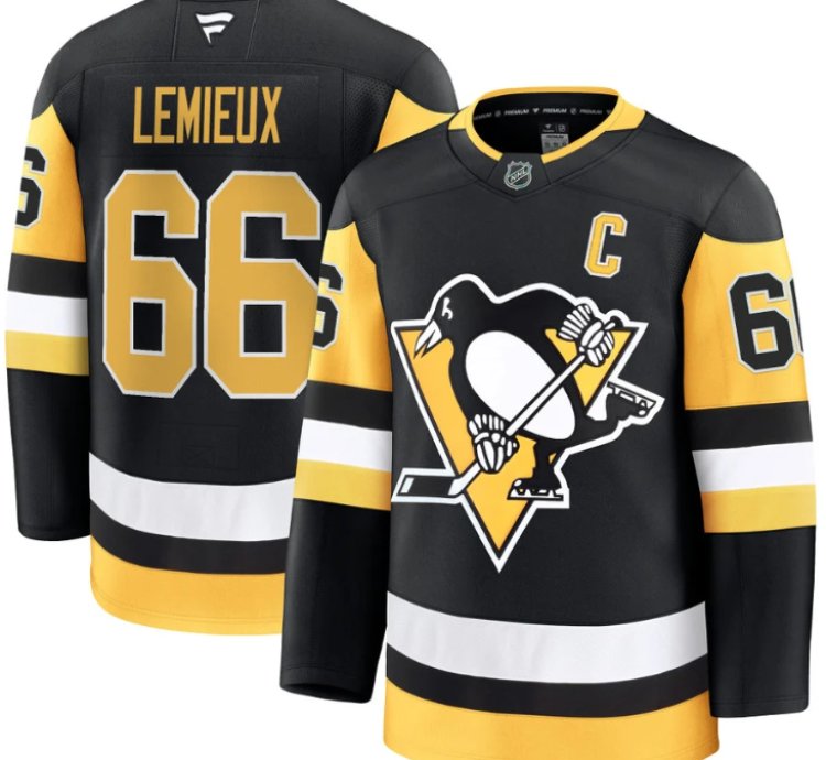 Mens Mario Lemieux Jersey 66 Pittsburgh Penguins 2025 Premium All Stitched
