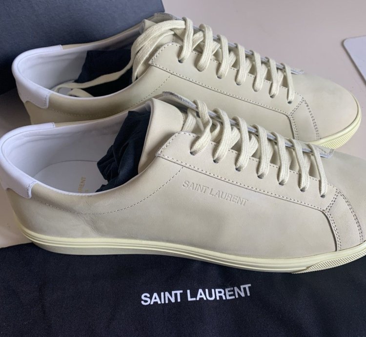 Ysl Andy Low Nabuck Sneakers Yellow Brand New