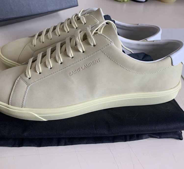 Ysl Andy Low Nabuck Sneakers Yellow Brand New