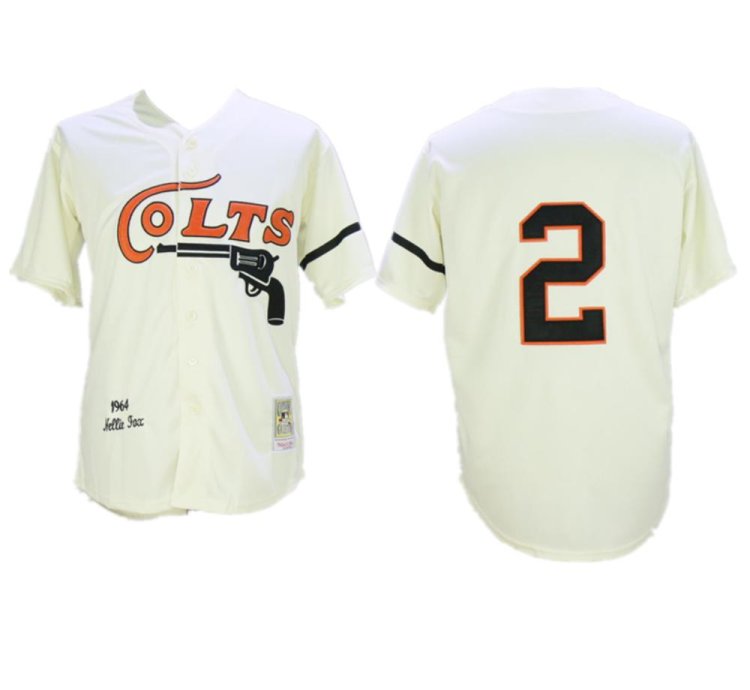 Houston Colts Nellie Fox Cream 1964 Throwback Jersey