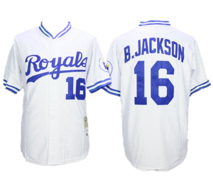 Kansas City Royals Bo Jackson White 1980 Throwback Jersey