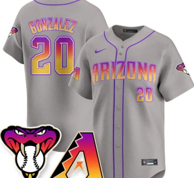 Luis Gonzalez Jersey 20 Arizona Diamondbacks 2025 City Connect Concept Stitched Gray