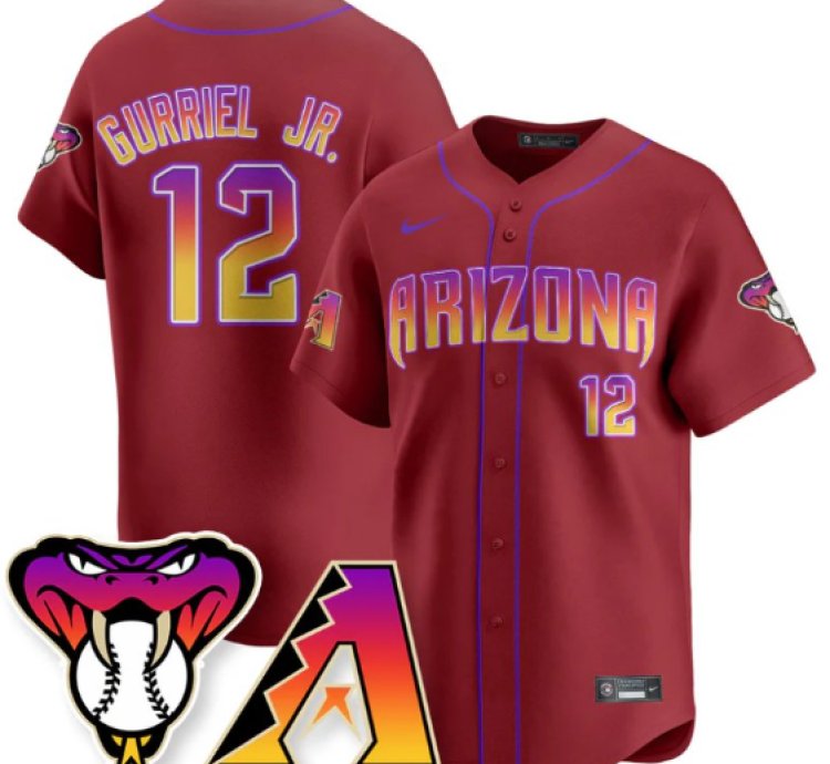 Lourdes Gurriel Jr Jersey 12 Arizona Diamondbacks 2025 City Connect Concept Stitched Red
