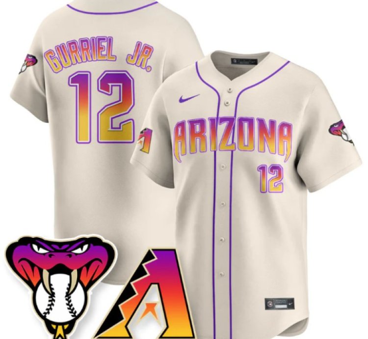 Lourdes Gurriel Jr Jersey 12 Arizona Diamondbacks 2025 City Connect Concept Stitched Cream