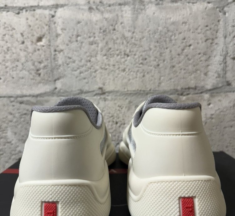 new Prada American Cup Sneaker White Silver