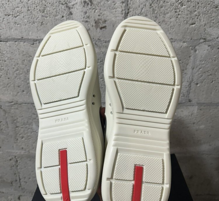 new Prada American Cup Sneaker White Silver