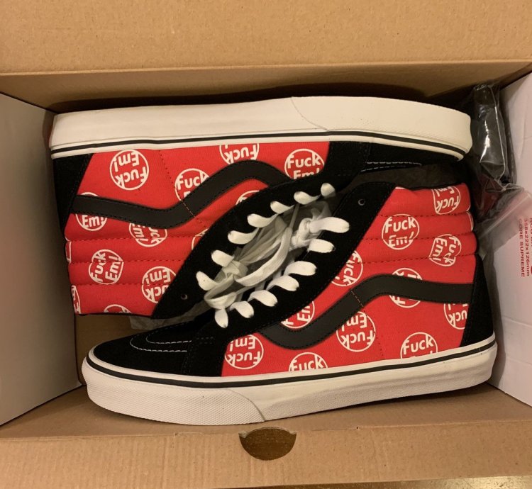 2014 Supreme Vans Sk8 Hi Fuck Em