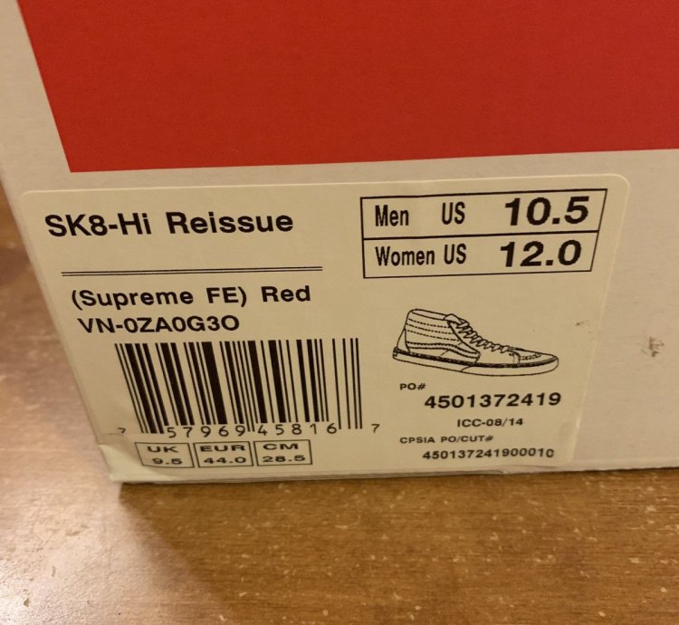 2014 Supreme Vans Sk8 Hi Fuck Em