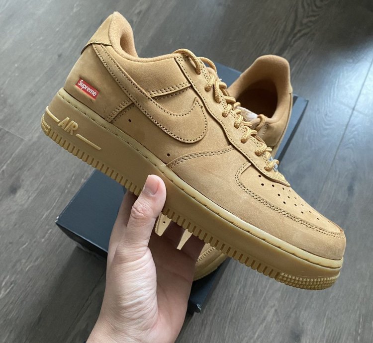 2021 Nike Supreme Wheat Air Force 1 Sz 8