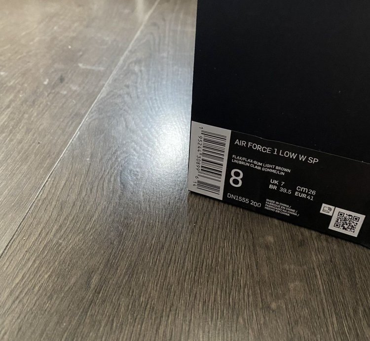 2021 Nike Supreme Wheat Air Force 1 Sz 8