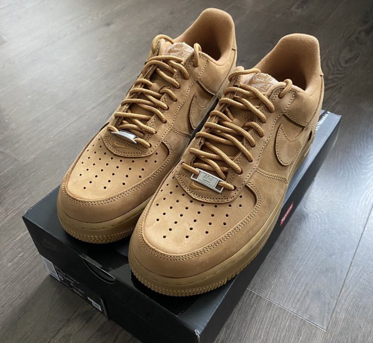 2021 Nike Supreme Wheat Air Force 1 Sz 8