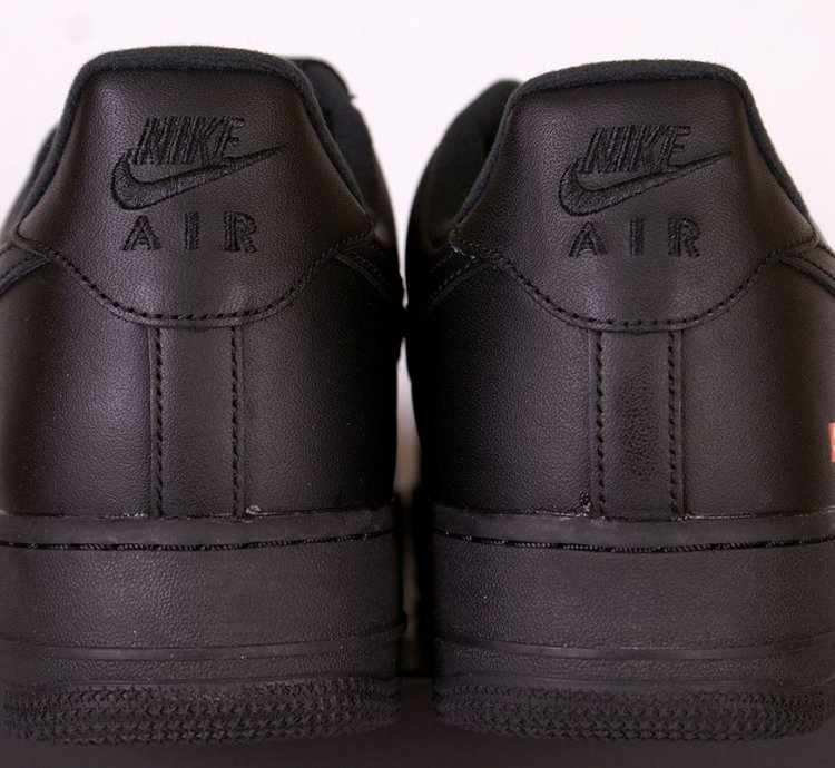 2021 Supreme Nike Air Force 1 Low Black Red Box Logo