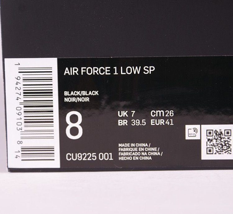2021 Supreme Nike Air Force 1 Low Black Red Box Logo